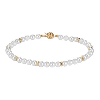 Pulsera de Perlas, Oro Amarillo de 14K Pulsera de Perlas, Oro Amarillo de 14K
