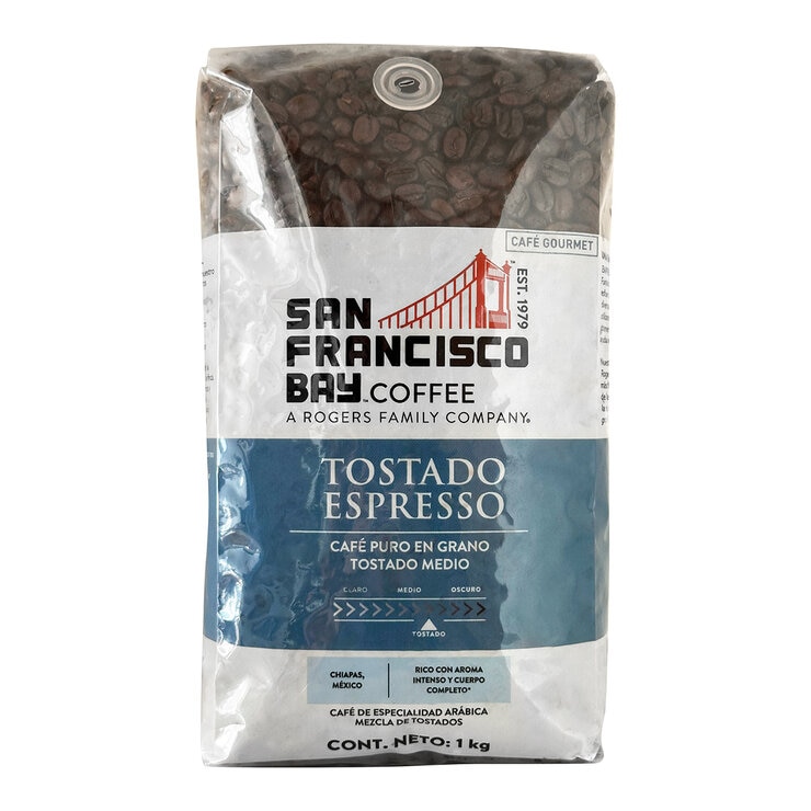 San Francisco Bay Coffee Pete´s Espresso Café en Grano de Chiapas 1 kg