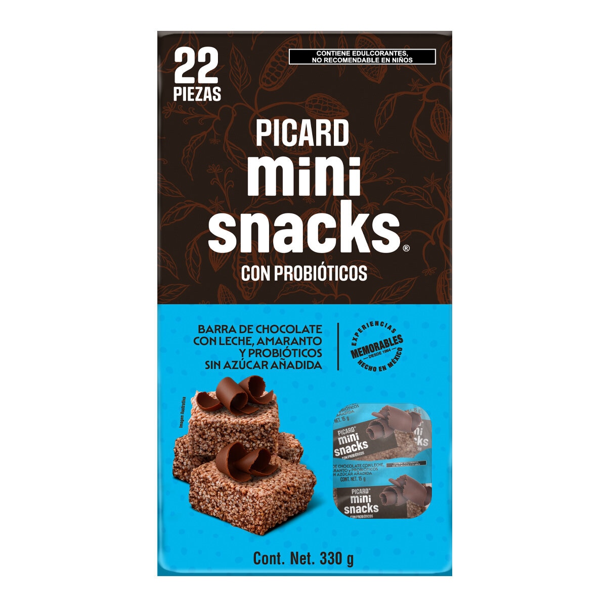 Picard Mini Snacks de Amaranto con Chocolate sin Azúcar 330 g Picard Mini Snacks de Amaranto con Chocolate sin Azúcar 330 g