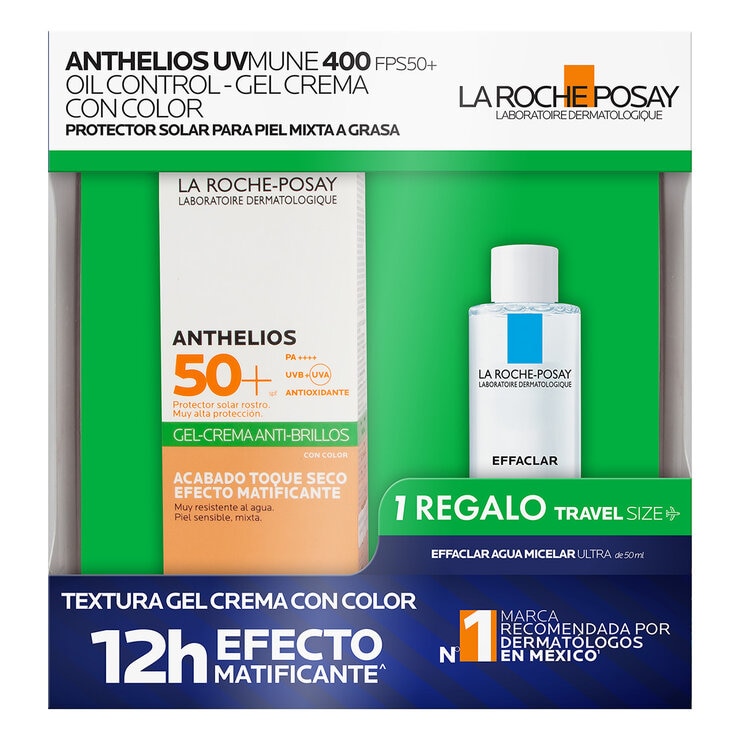 La Roche Posay Pack Anthelios UV Mune Oil Control Gel 50 ml TT + Effaclar Agua Micelar 50 ml