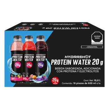 Hydrashot Bebida de Proteína + Electrolitos con 20 g de Proteína 18 / 600 ml Hydrashot Bebida de Proteína + Electrolitos con 20 g de Proteína 18 / 600 ml
