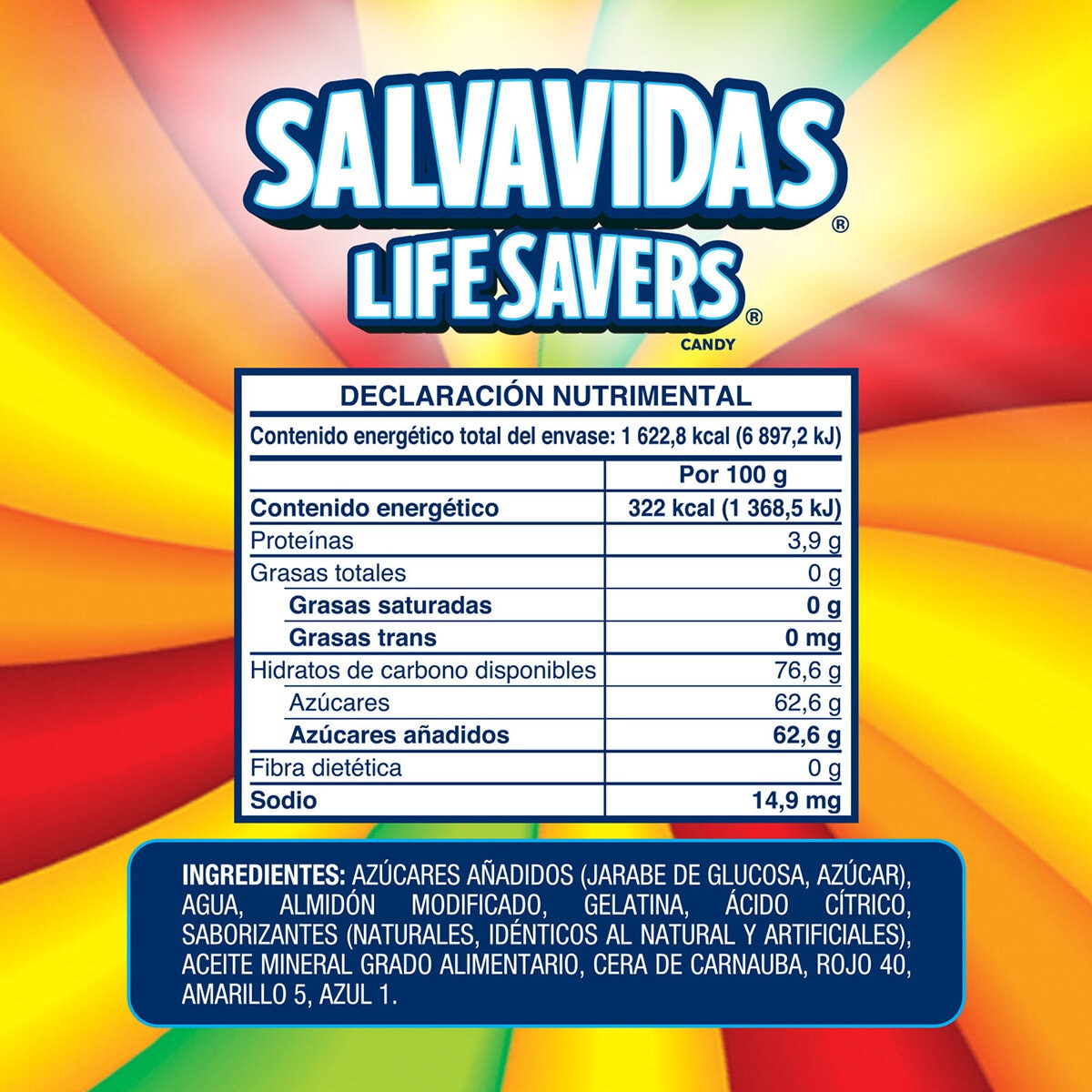 Lifesavers Gomitas de Dulce Sabores Surtidos 9 pzas de 56g