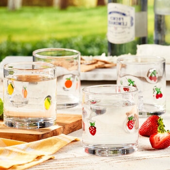 4 Vasos de Cristal con Diseño Artesanal de 414 mL 4 Vasos de Cristal con Diseño Artesanal de 414 mL