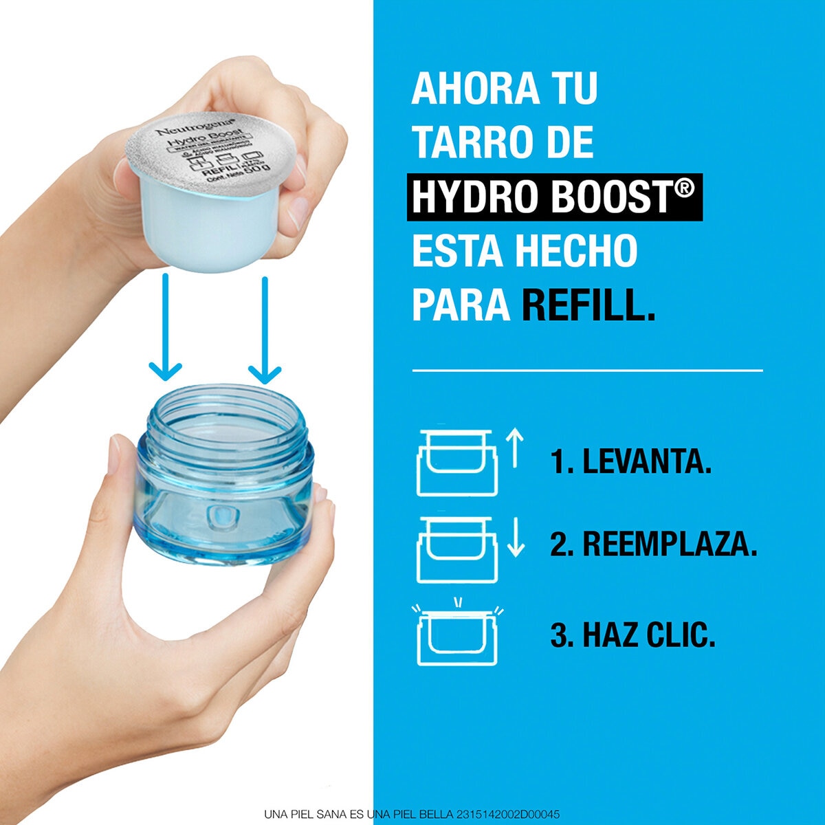 Neutrogena Hydroboost Crema Facial en Gel 50 gr + 2 Refill de 50 gr