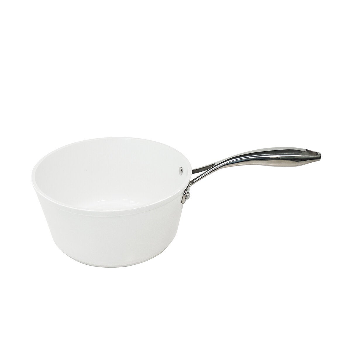 Westinghouse, Olla 16 cm de Cerámica Blanca, Acero Inoxidable Westinghouse, Olla 16 cm de Cerámica Blanca, Acero Inoxidable
