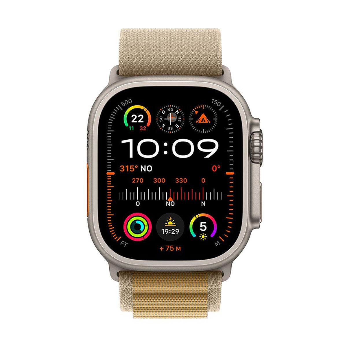 Apple Watch Ultra 2 (GPS + Cellular) Caja de titanio natural 49mm con Correa Loop Alpine Canela M