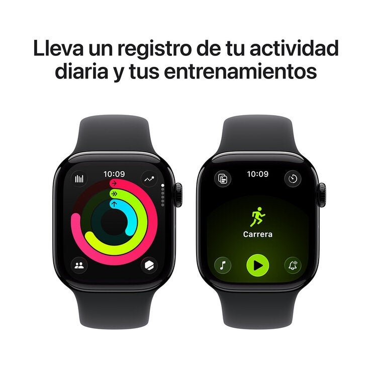 Apple Watch Series 11 (GPS + Celular) 42mm Aluminio Negro Azabache + Correa Deportiva Negra - Talla M/L Apple Watch Series 11 (GPS + Celular) 42mm Aluminio Negro Azabache + Correa Deportiva Negra - Talla M/L