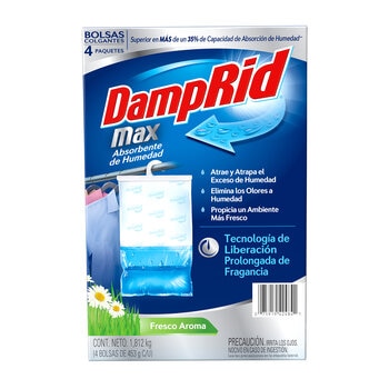 DampRid Max Absorbente de Humedad para Armarios 4 pzs de 453 g