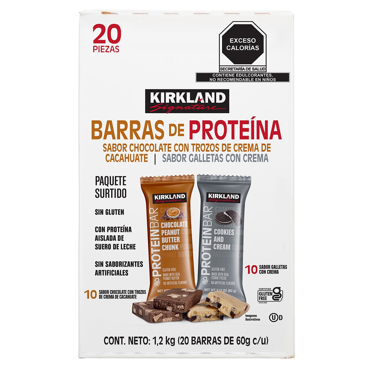 Kirkland Signature Barras de proteína 20 pzas de 60 g Kirkland Signature Barras de proteína 20 pzas de 60 g