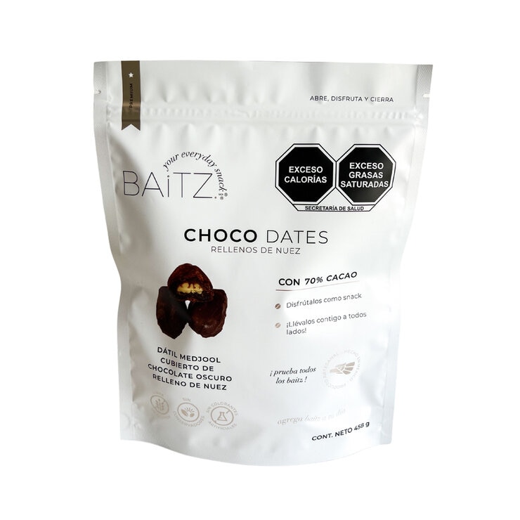 Baitz Choco Dates Rellenos de Nuez 458 g