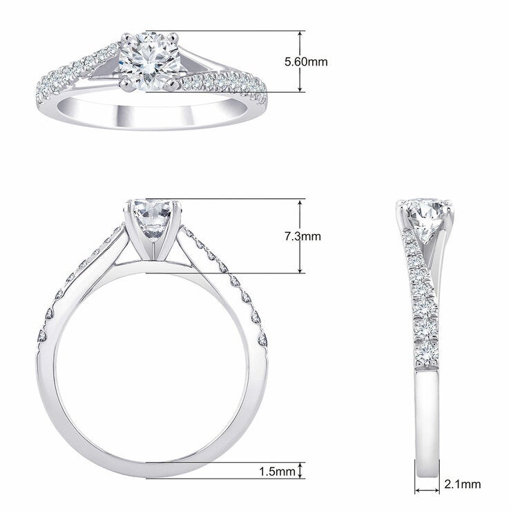 Anillo, 0.97ctw, en Platino Anillo, 0.97ctw, en Platino