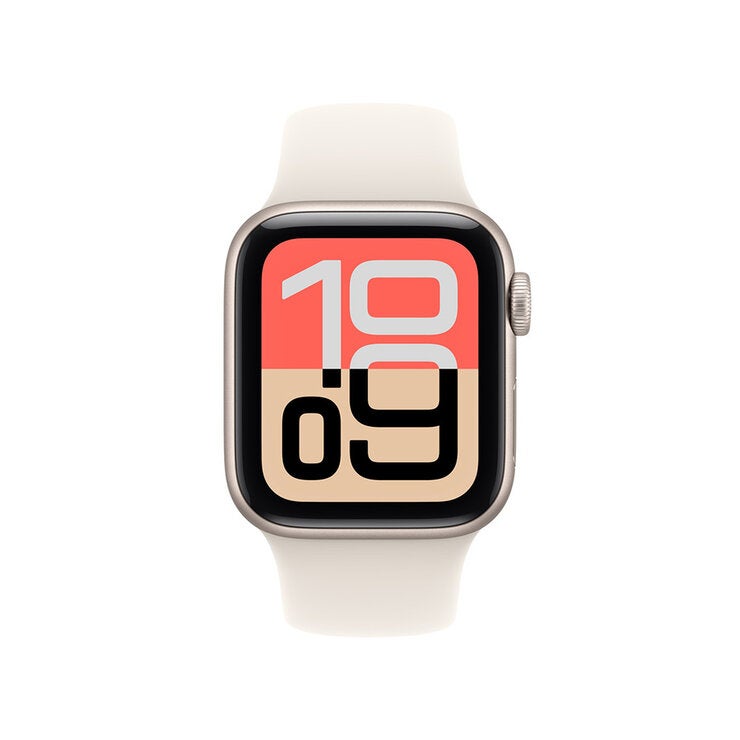 Apple Watch SE 3 (GPS) 40mm Aluminio Blanco Estelar + Correa Deportiva Blanco Estelar - Talla S/M Apple Watch SE 3 (GPS) 40mm Aluminio Blanco Estelar + Correa Deportiva Blanco Estelar - Talla S/M