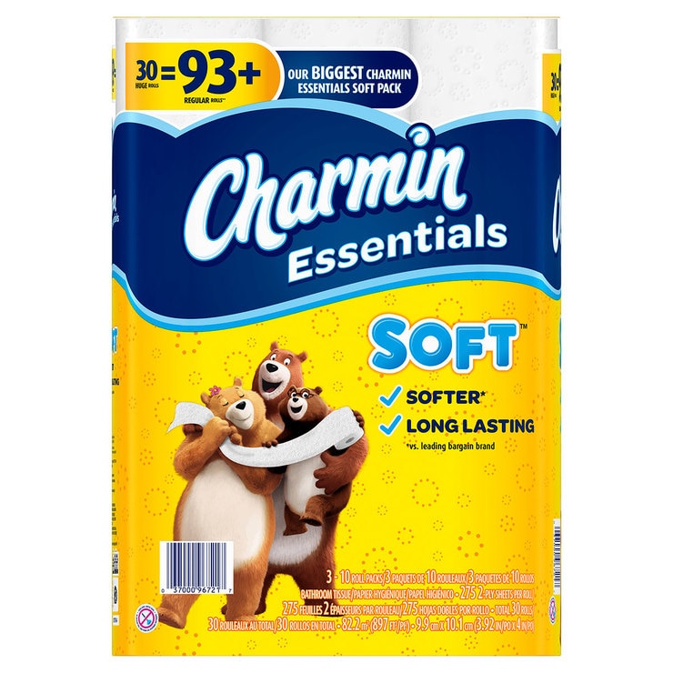 Papel Higiénico 30 rollos , Charmin Essentials Costco México