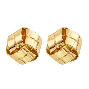 Aretes, Oro Amarillo 14K, Love Knot Aretes, Oro Amarillo 14K, Love Knot