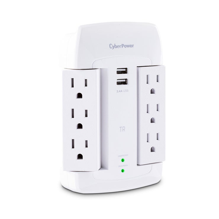 CyberPower, Supresores con Multicontactos, Cargador USB y Protección de Voltaje 4 Pack CyberPower, Supresores con Multicontactos, Cargador USB y Protección de Voltaje 4 Pack