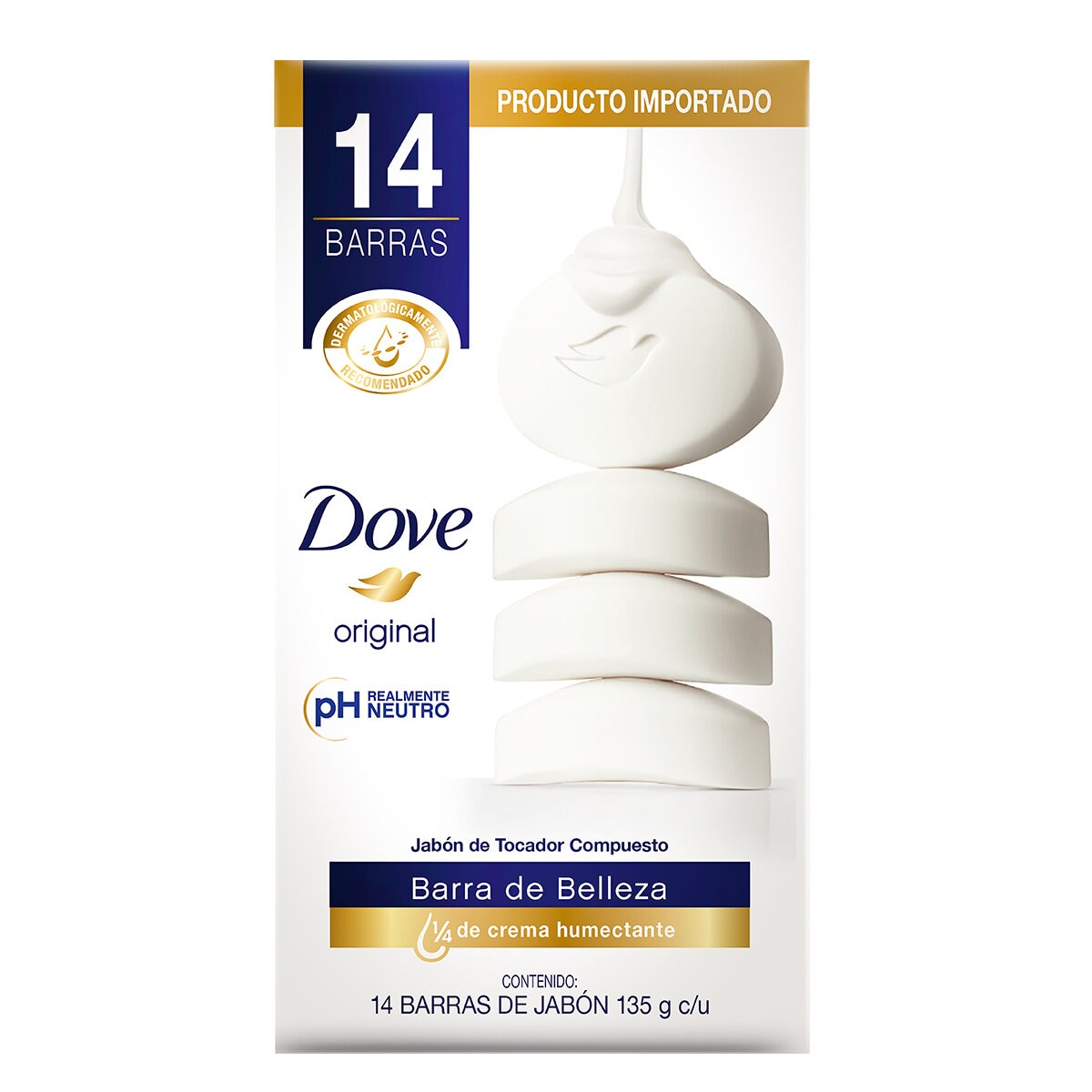Dove Jabón Corporal en Barra 14 pzas Dove Jabón Corporal en Barra 14 pzas