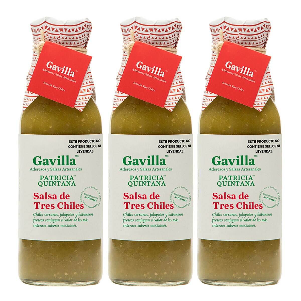 Gavilla Salsas Tres chiles 3 pzas de 360 ml Costco México