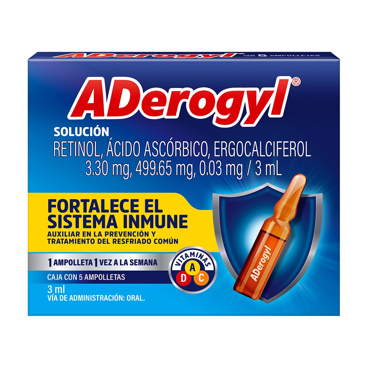 Aderogyl 5 Ampolletas de 3ml 2 cajas Aderogyl 5 Ampolletas de 3ml 2 cajas