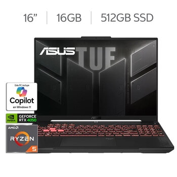 asus tuf gaming a16 laptop 16" full hd amd ryzen 5 16gb 512gb ssd