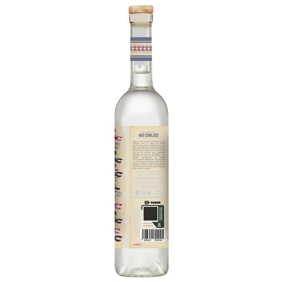 Mezcal 400 Conejos Cristalino 700 ml Mezcal 400 Conejos Cristalino 700 ml
