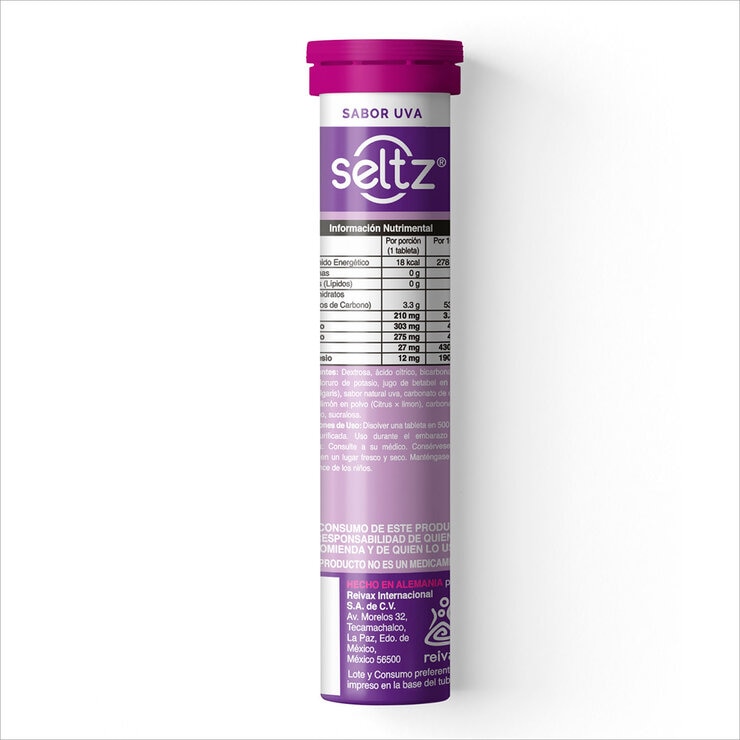Seltz Electrolitos 3 Tubos de 13 Tabletas Efervescentes c/u Sabor Uva Seltz Electrolitos 3 Tubos de 13 Tabletas Efervescentes c/u Sabor Uva