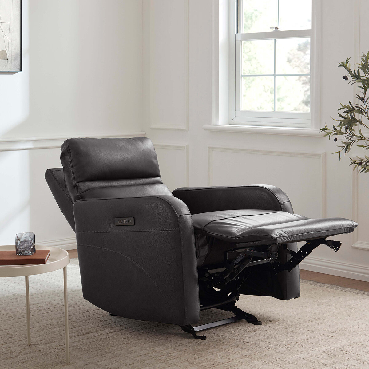 Gilmancreek Furniture, Sillón Reclinable de Piel con Sistema Eléctrico