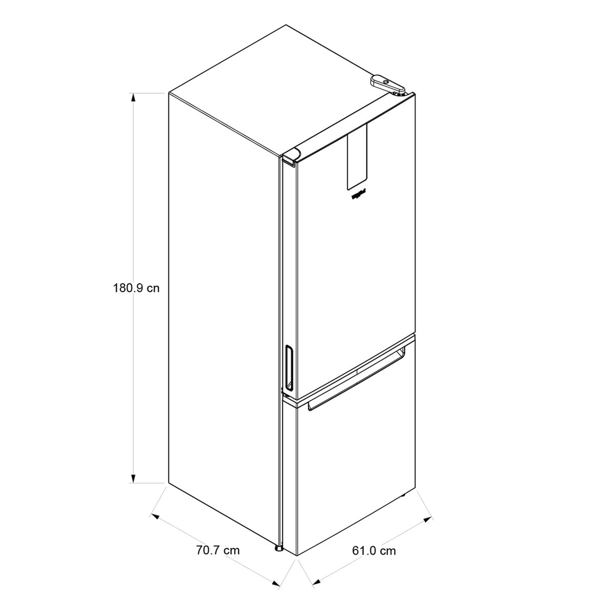 Whirlpool Refrigerador 13' Bottom Mount