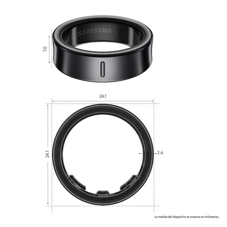Samsung Galaxy Smart Ring Negro Titanio - Talla 9 Samsung Galaxy Smart Ring Negro Titanio - Talla 9