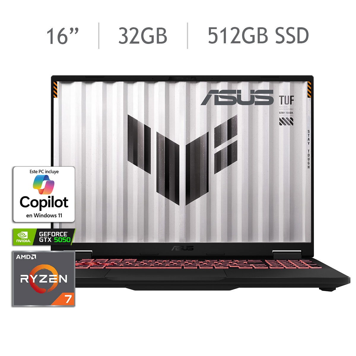 ASUS TUF Gaming A16 Laptop 16" Full HD AMD Ryzen 7 32GB 512GB SSD ASUS TUF Gaming A16 Laptop 16" Full HD AMD Ryzen 7 32GB 512GB SSD