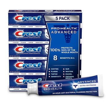 Crest Pasta de Dientes Pro Health Advanced 5 pzas de 144 g c/u