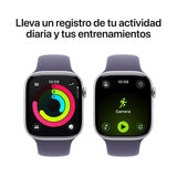 Apple Watch Series 11 (GPS + Celular) 46mm Aluminio Plata + Correa Deportiva Morado Niebla + Talla S/M Apple Watch Series 11 (GPS + Celular) 46mm Aluminio Plata + Correa Deportiva Morado Niebla + Talla S/M