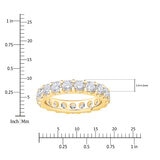 Anillo de Eternidad, 3.00ctw Diamantes, Oro Amarillo de 14K