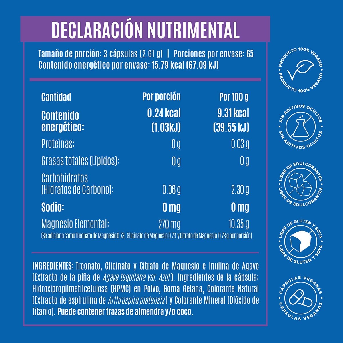 Birdman Citrato, Glicinato y Treonato de Magnesio 195 Cápsulas Birdman Citrato, Glicinato y Treonato de Magnesio 195 Cápsulas