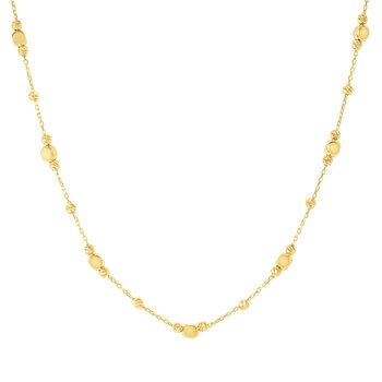 Collar con Cuentas Multiples, Oro Amarillo de 14K Collar con Cuentas Multiples, Oro Amarillo de 14K