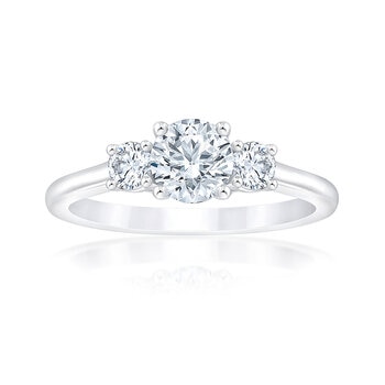 Anillo, Diamantes, 1.17ctw, Oro Blanco 14K Anillo, Diamantes, 1.17ctw, Oro Blanco 14K