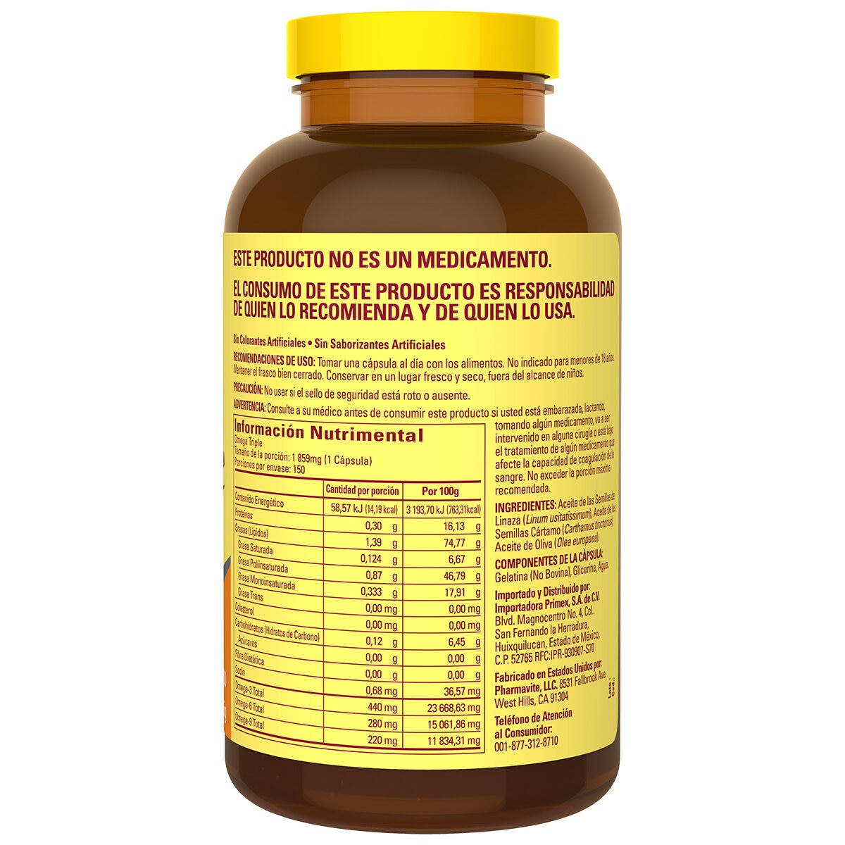 Nature Made Omega Triple (Omegas 3, 6 y 9) 150 cápsulas Nature Made Omega Triple (Omegas 3, 6 y 9) 150 cápsulas