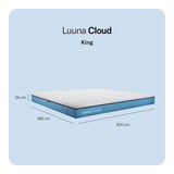 Luuna Cloud, Colchon King, Memory Foam Luuna Cloud, Colchon King, Memory Foam