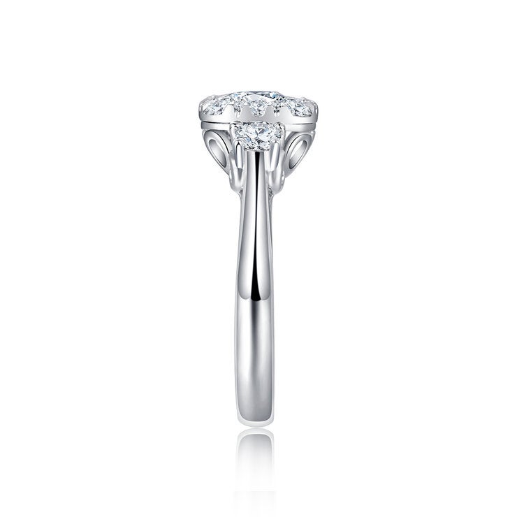 Anillo de Compromiso, 1.33ctw Diamantes, Oro Blanco de 14Kt Anillo de Compromiso, 1.33ctw Diamantes, Oro Blanco de 14Kt