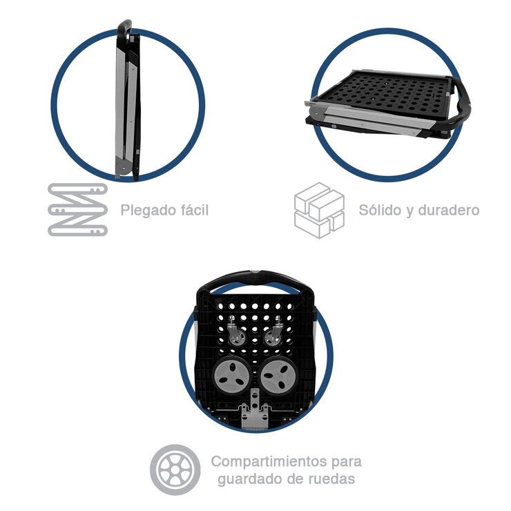 AG Box, Carro de Compras Plegable con Canastas AG Box, Carro de Compras Plegable con Canastas