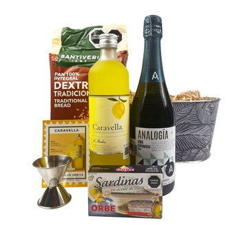 Canasta de Mixología Limoncello + Prosecco 6 piezas Canasta de Mixología Limoncello + Prosecco 6 piezas