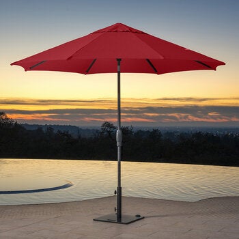 SunVilla, Sombrilla Redonda de 3m, Color Roja SunVilla, Sombrilla Redonda de 3m, Color Roja