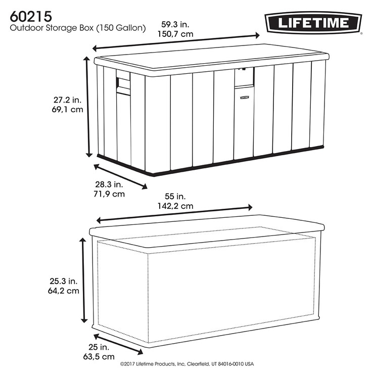 Lifetime, Caja de Almacenamiento de 568 L Lifetime, Caja de Almacenamiento de 568 L