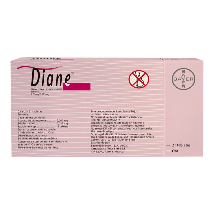 Diane 2mg /0.035 mg 21 Tabletas Diane 2mg /0.035 mg 21 Tabletas