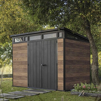 keter, signature collection pent cobertizo de 2.74 m x 2.13 m