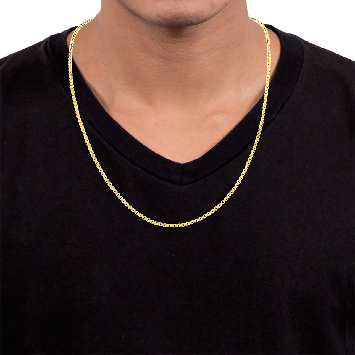 Cadena para Caballero, 60.96cm, Oro Amarillo 14K Cadena para Caballero, 60.96cm, Oro Amarillo 14K