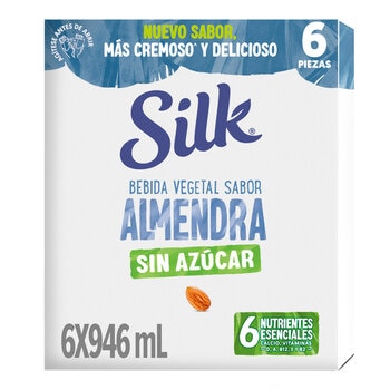 Silk Bebida de Almendra sin Azúcar 6 pzas de 946 ml Silk Bebida de Almendra sin Azúcar 6 pzas de 946 ml