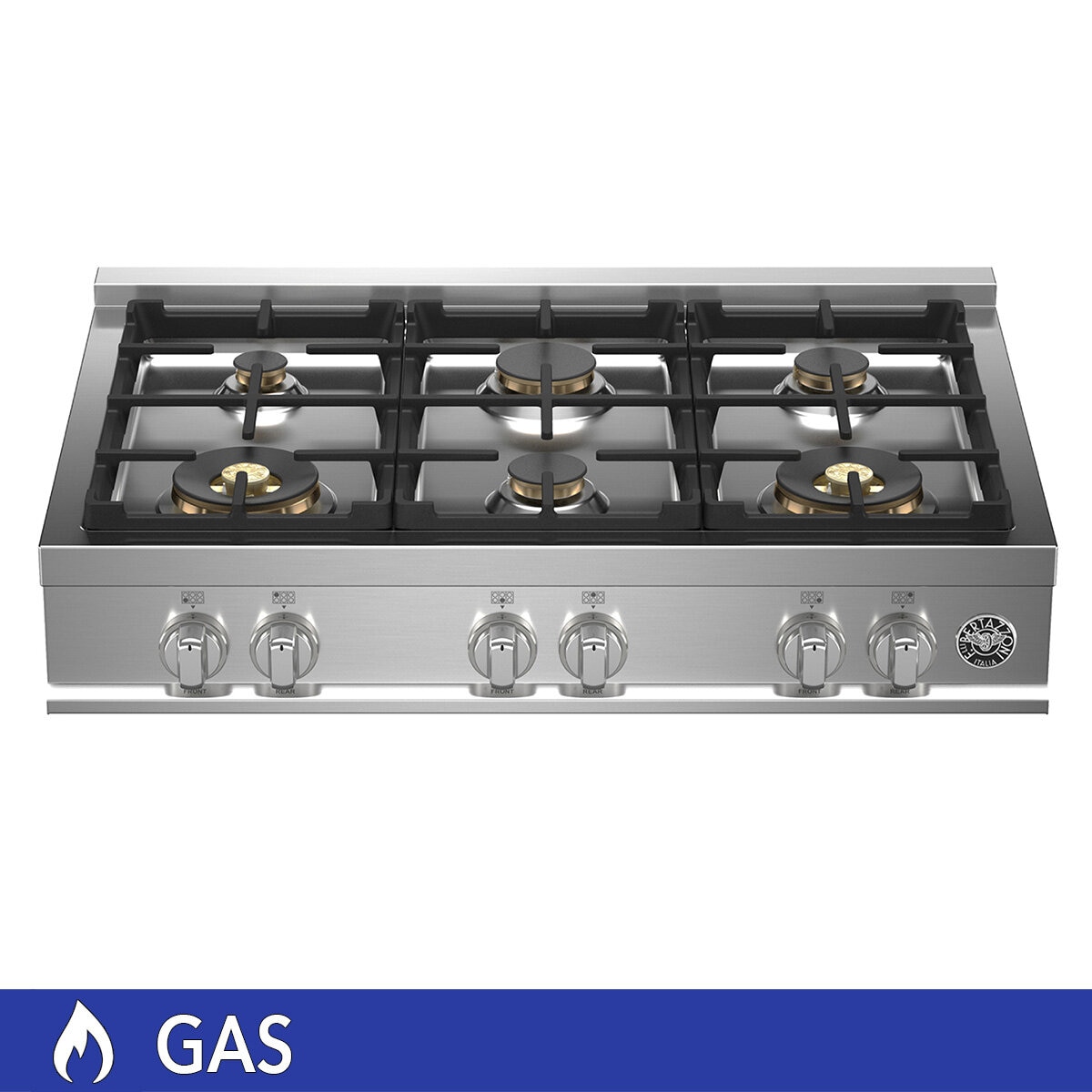 Bertazzoni Parrilla de Gas 6 Quemadores de 90cm Bertazzoni Parrilla de Gas 6 Quemadores de 90cm