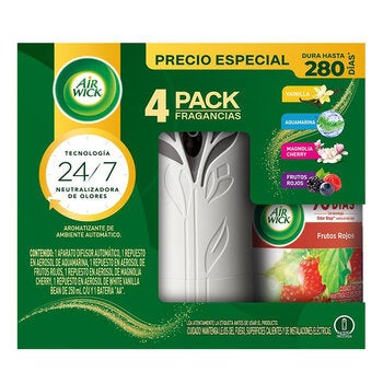 Air Wick Aromatizante de Ambiente Freshmatic 4 pzas de 250 ml Air Wick Aromatizante de Ambiente Freshmatic 4 pzas de 250 ml