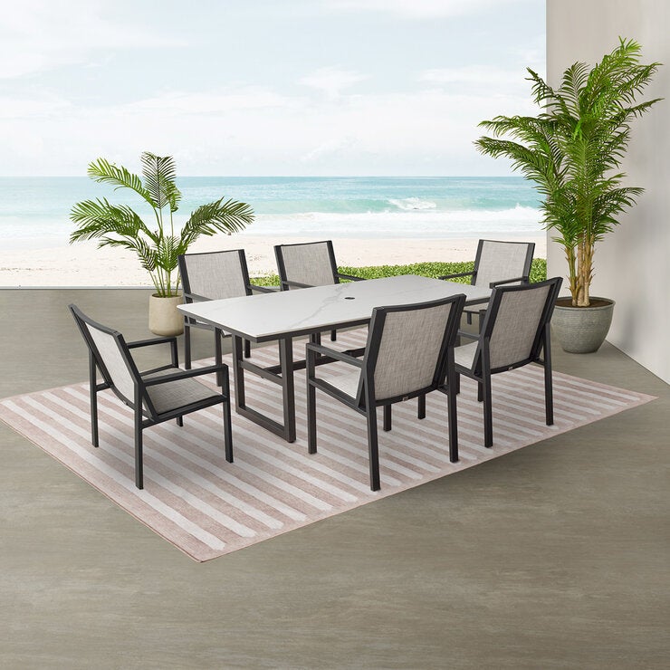 Agio, Trinity Comedor para Exterior de 7 Piezas Agio, Trinity Comedor para Exterior de 7 Piezas