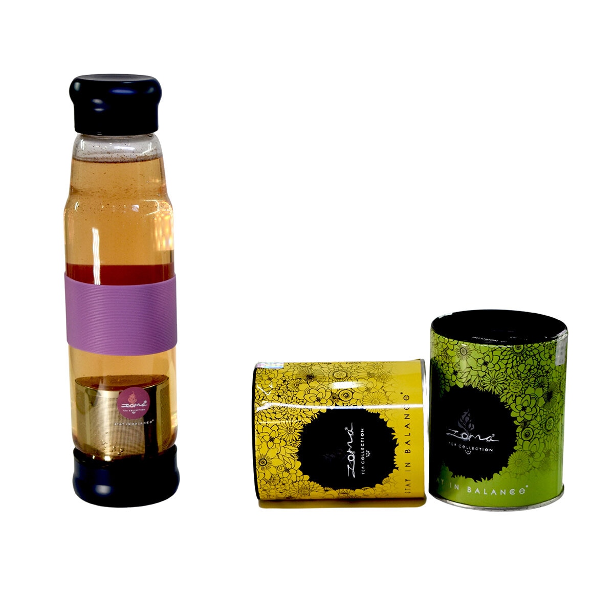 Zoma Tea Collection Termo de Cristal y 2 Latas de Té